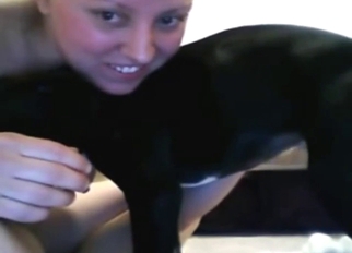 Zoophile gets licked via webcam, it's insane