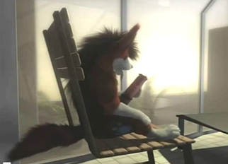 Furry porn movie showing a sexy dog outside